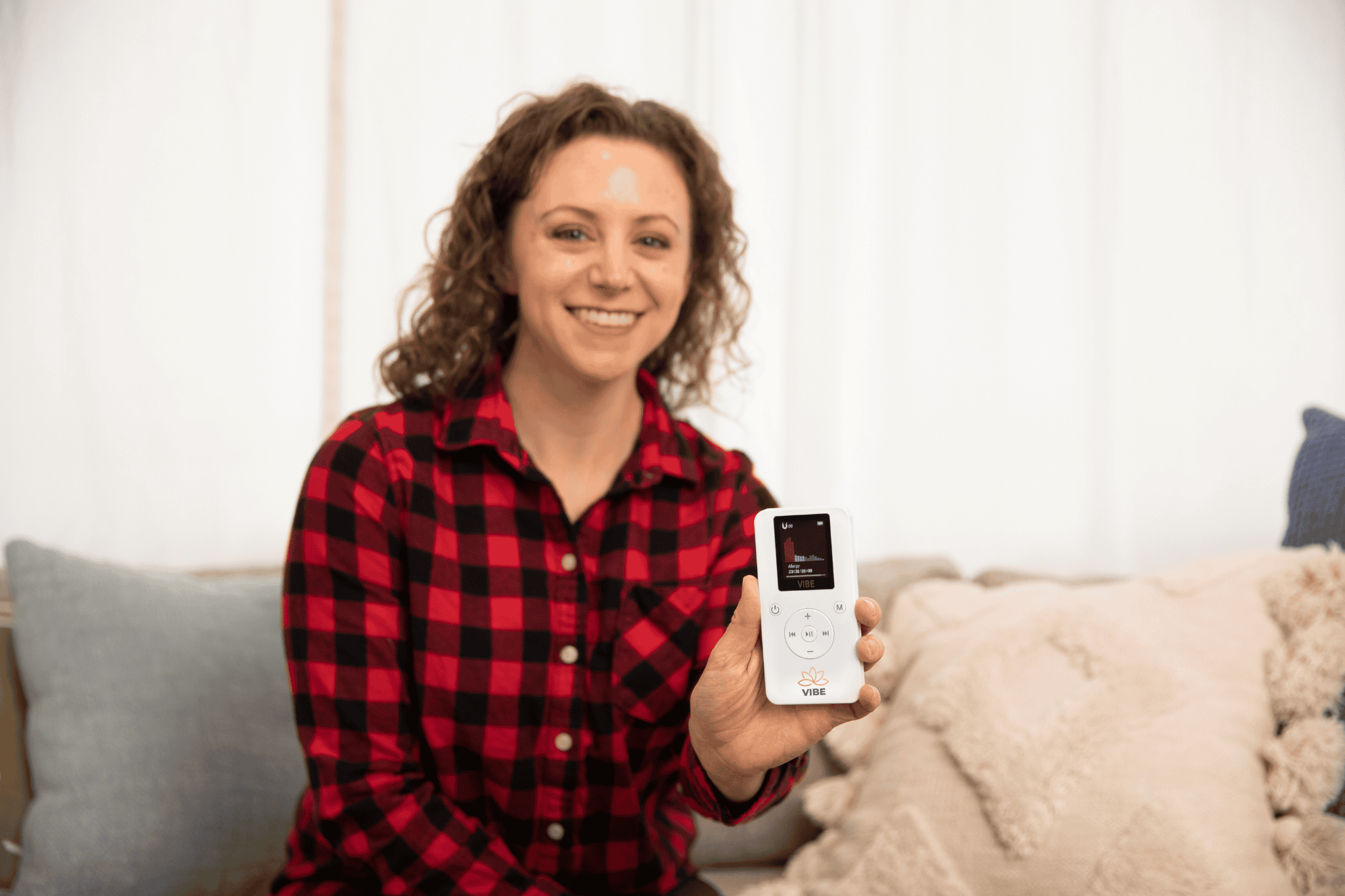VIBE device in use on the go